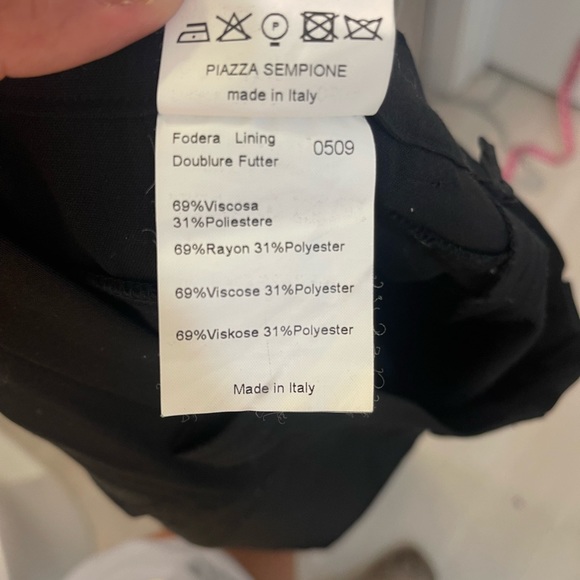 PIAZZA SEMPIONE black pants size 38 - Picture 5 of 5